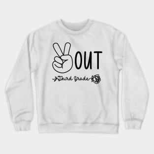 Peace Out 3rd Grade Tie Dye Last Day Of School Graduation Crewneck Sweatshirt